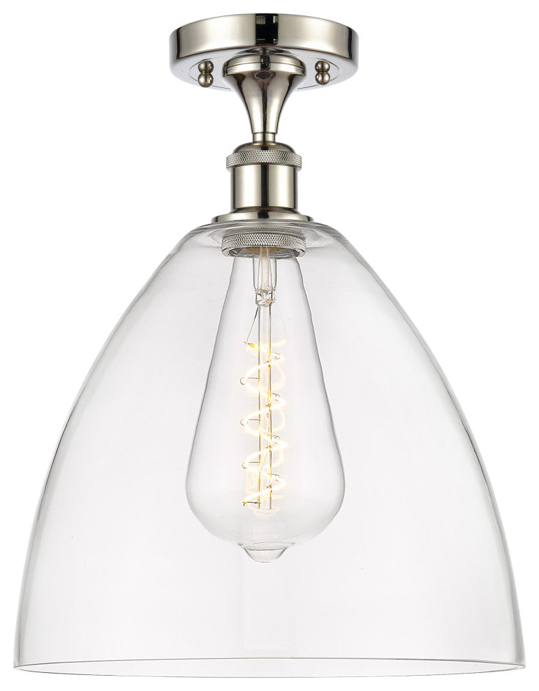Innovations 516-1C-PN-GBD-122-LED 1 Light Semi-Flush Mount, Polished Nickel