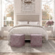 Rustic Manor Jazmyn Ottoman Upholstered, Linen, Paisley Red