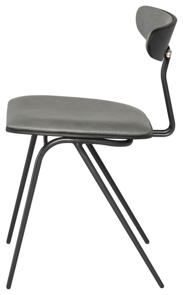 Giada Dove Leather Dining Chair