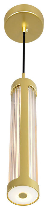 Neva 3 in LED Integrated Satin Gold Pendant