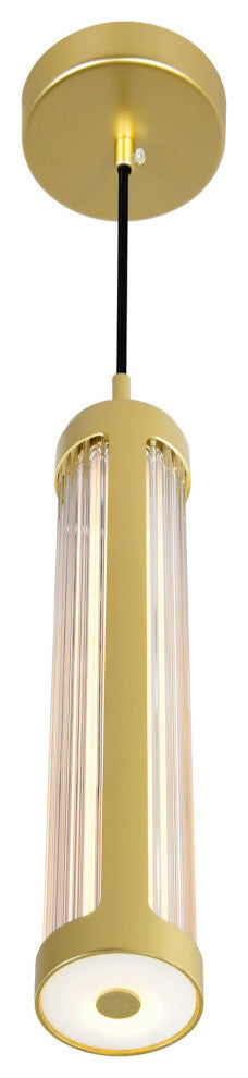 Neva 3 in LED Integrated Satin Gold Pendant