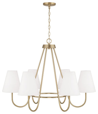 Capital Lighting 452761 Julia 6 Light 36"W Chandelier - Matte Brass