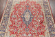 Kerman Oriental Hand-Knotted Traditional Persian Area Rug, Red, 13'7"x9'7