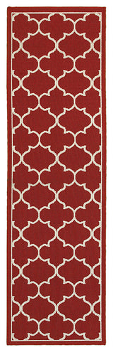 Meridian 1295R, Red/Ivory, 7'10"x7'10"
