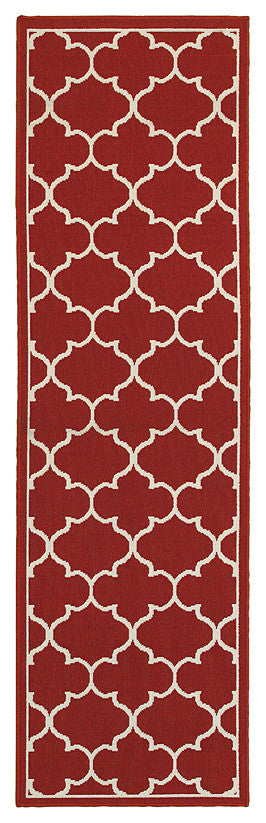 Meridian 1295R, Red/Ivory, 7'10"x7'10"