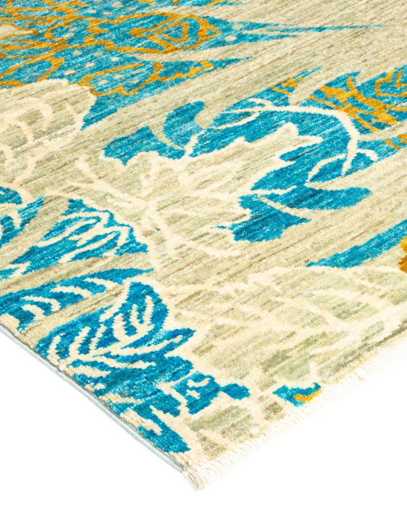 Ray One-of-a-Kind Hand-Knotted Area Rug Light Gray, 5'0"x7'10"