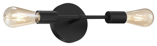 Iconic, 2-Light LED Wall Sconce, Replaceable LED, Matte Black