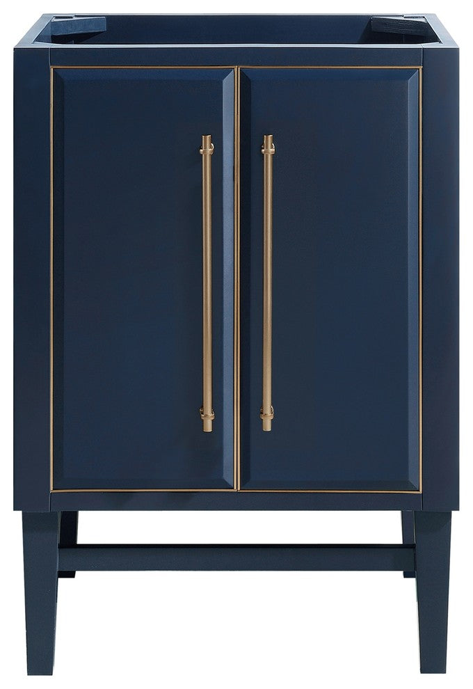 Mason 24" Vanity Only, Navy Blue With Matte Gold Hardware