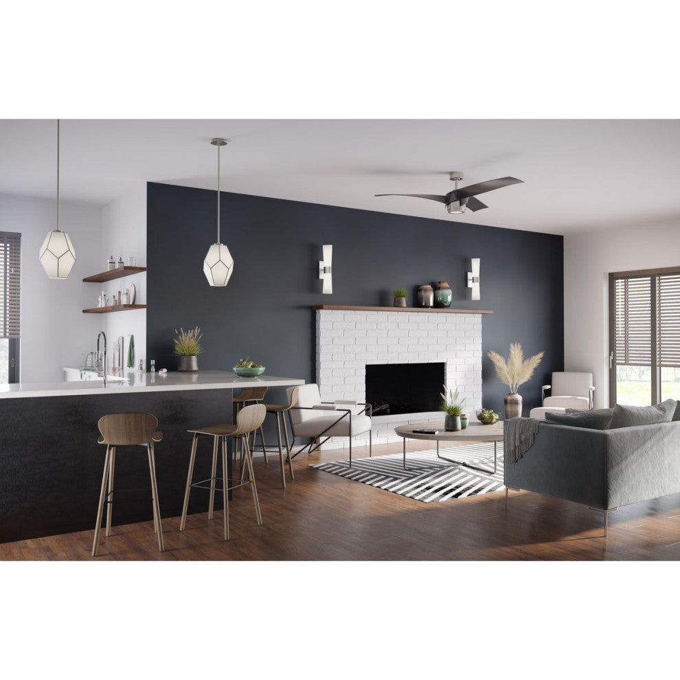 Latham Collection 1-Light Contemporary Pendant, Brushed Nickel