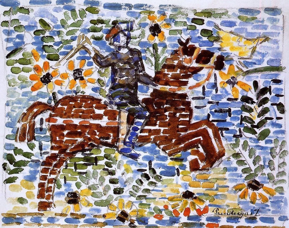 Maurice Prendergast The Rider, 20"x25" Wall Decal