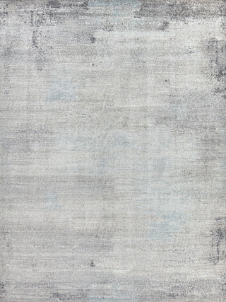 Fine Pure Silk Hand-Knotted Silk Ivory/Dark Gray/Multi Area Rug