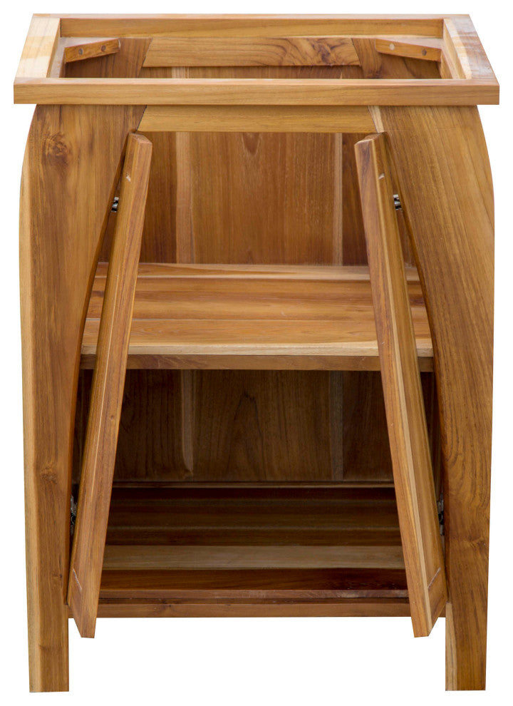 EcoDecors Tranquility 24" Teak Free Standing Vanity in Natural