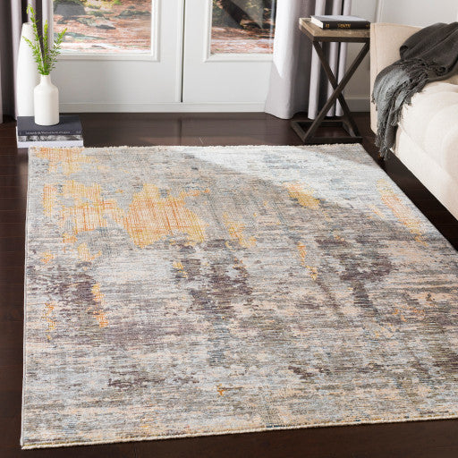 Surya Presidential PDT-2306 9'x13'1" Rug, Lime/Peach/Burnt Orange/Blue/Ivory