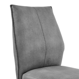 Monarch Swivel Dining Room Accent Chair in Charcoal Fabric - Set of 2