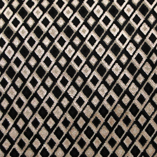 Velvet Geometric Pattern Decorative Throw Pillow, Jager Black Diamond, 12"x20"