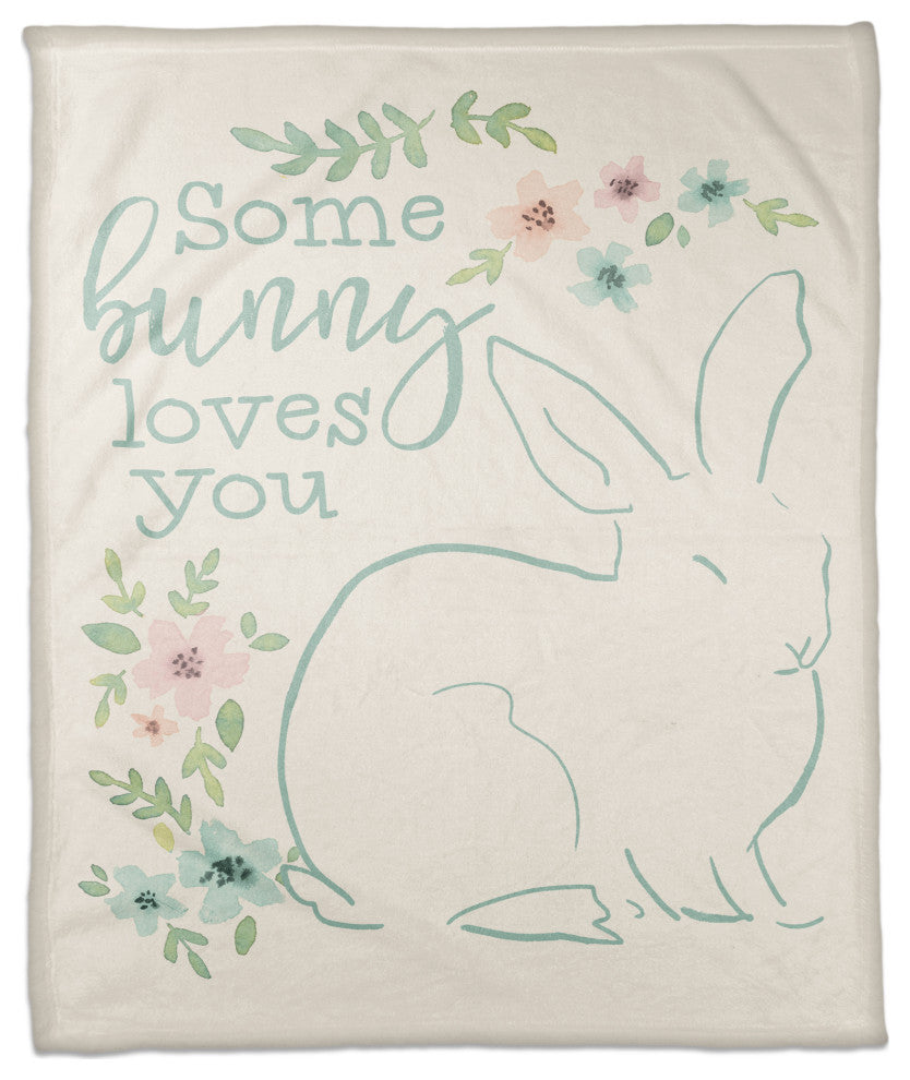 Some Bunny Loves You 30x40 Coral Fleece Blanket