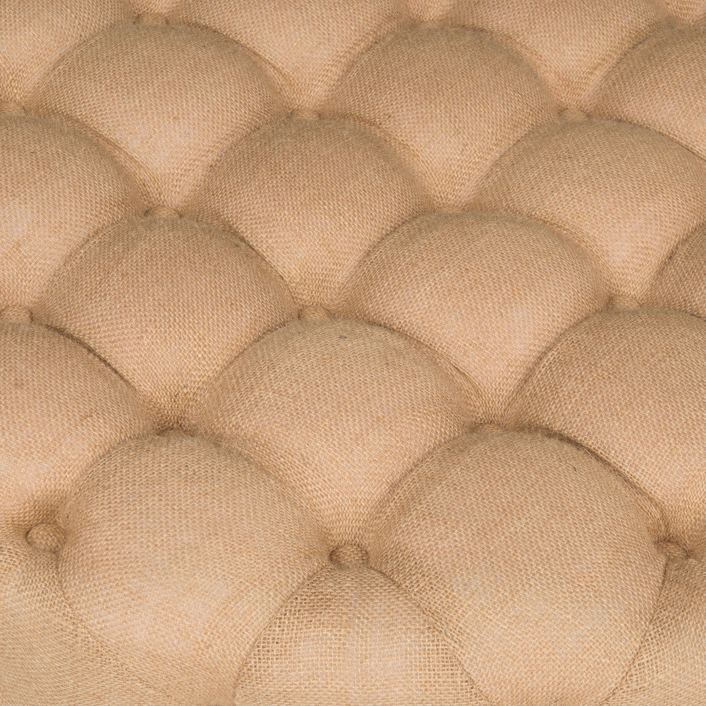 Safavieh Charlene Tufted Ottoman, Beige