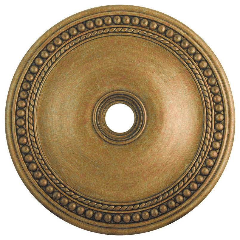 Wingate Ceiling Medallion, Hand-Painted Antique Gold Leaf