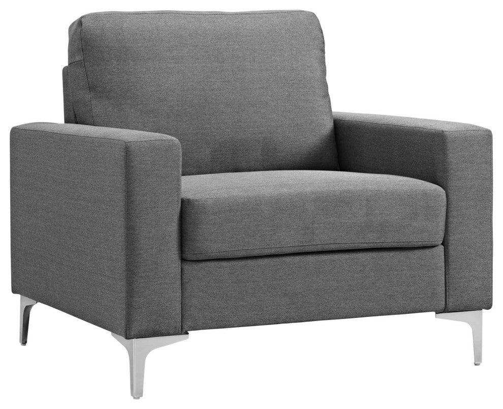 Modway Allure Upholstered Armchair, Gray