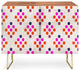 Deny Designs Diamond Weave Credenza, Walnut, Gold Steel Legs