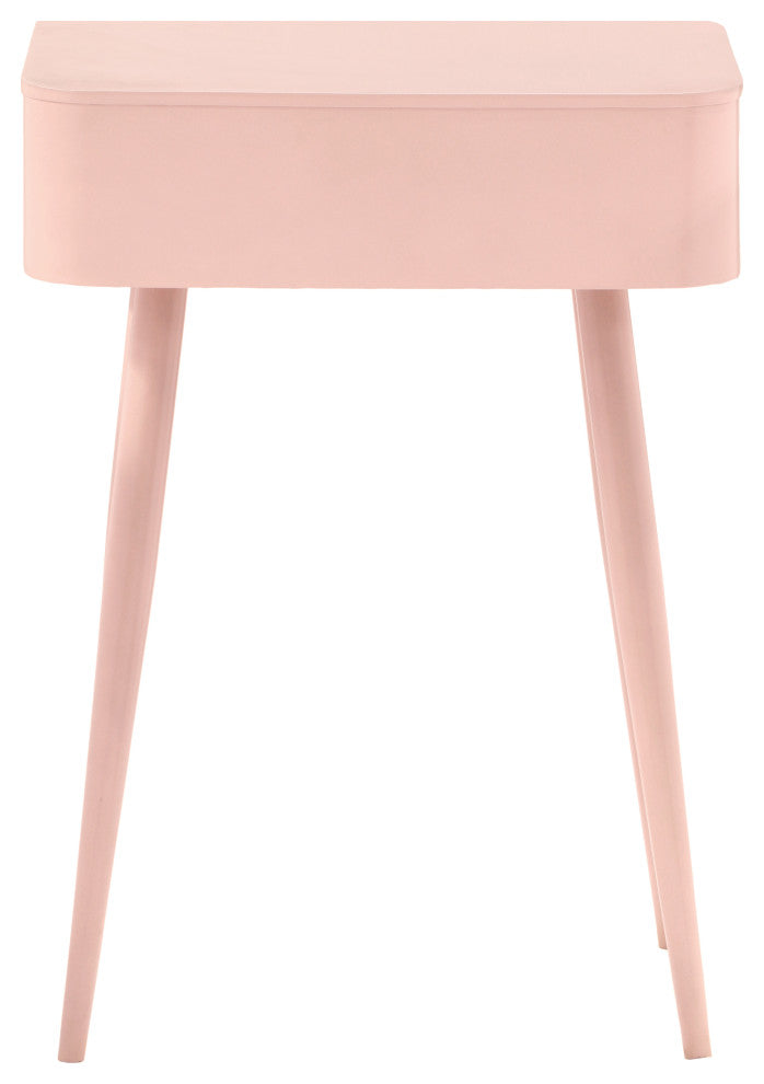 Rylan Iron Night Stand, Pink, Solid