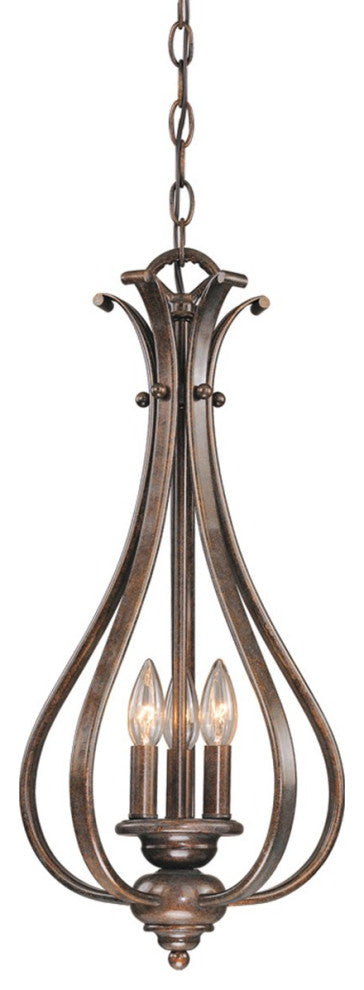Vaxcel Monrovia 3 Light Pendant in Royal Bronze