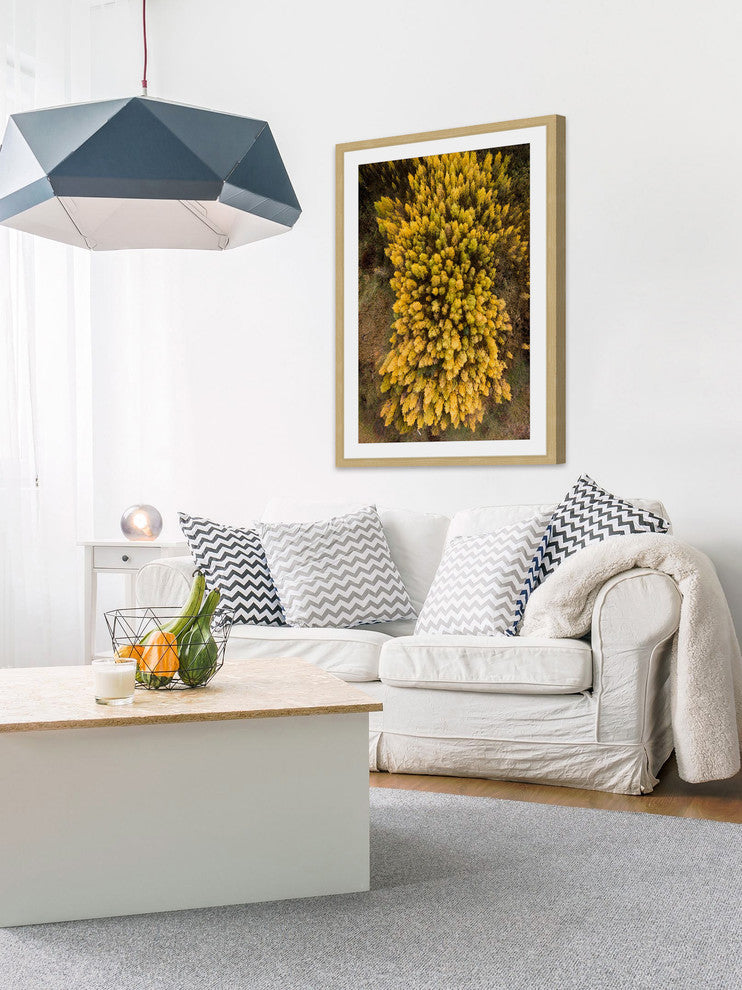 "Yellow Flora" Framed Print by Karolis Janulis