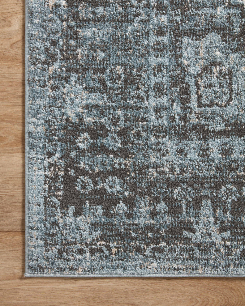 Loloi II Odette Sky / Charcoal 5'-3" x 5'-3" Round Accent Rug