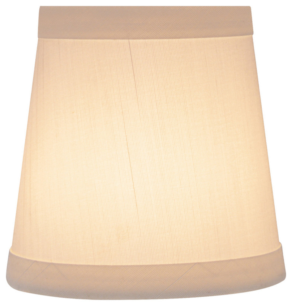 Aspen Creative 32717-X Hardback Empire Clip-On Lamp Shade Off White 3" x 4" x 4"