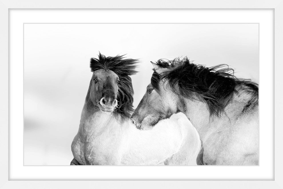 Marmont Hill, "Flowing Manes" Framed Painting Print, 45x30