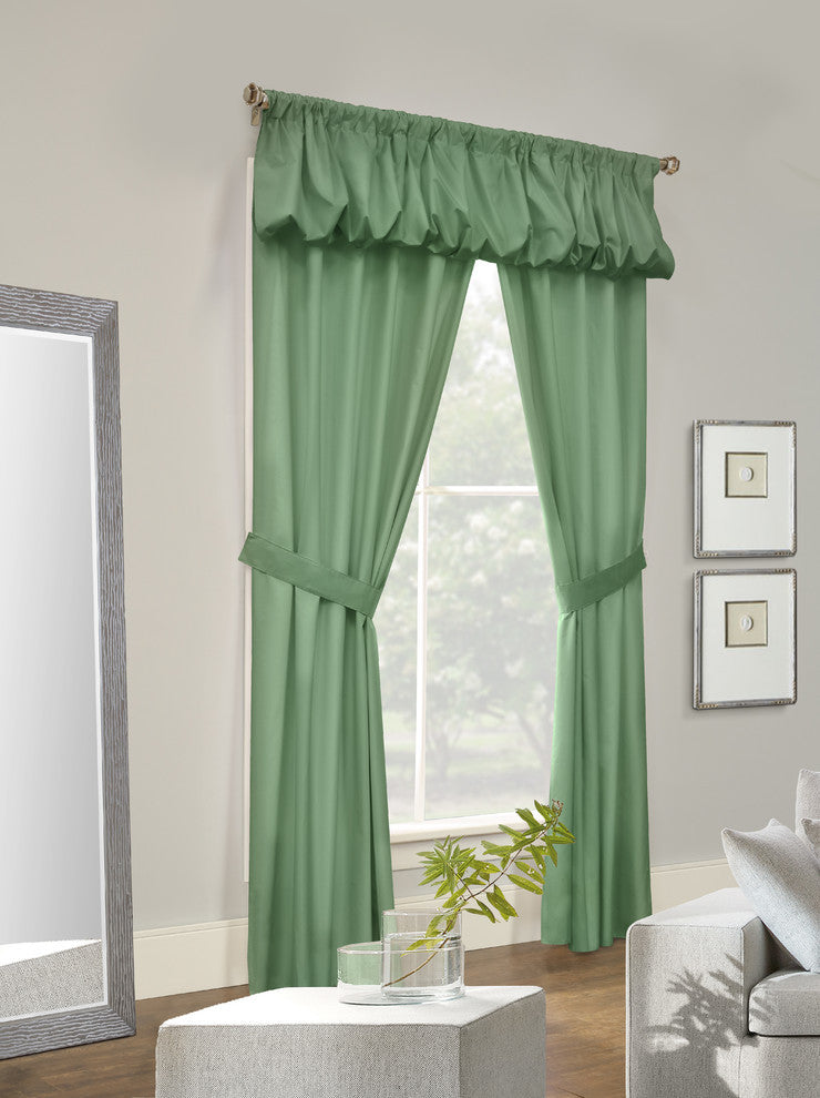 Prescott Rod Pocket Curtain Panel Set 80 x 63 in Sage