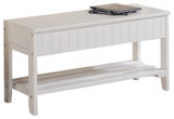 Gewnee Quality Solid Wood Shoe Bench with Storage, White