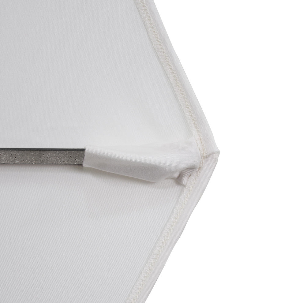 11' Grey Collar Tilt Crank Aluminum Umbrella, Pacifica, Brick