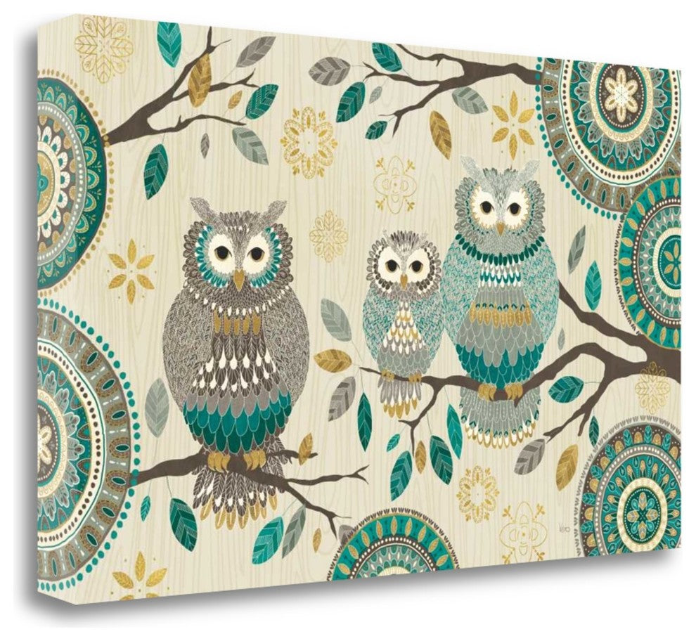 "Cool Feathers V" By Veronique Charron, Giclee Print on Gallery Wrap Canvas