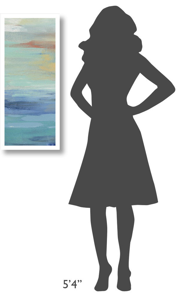 "Sunset Beach Panel I" Digital Paper Print by Silvia Vassileva, 14"x32"