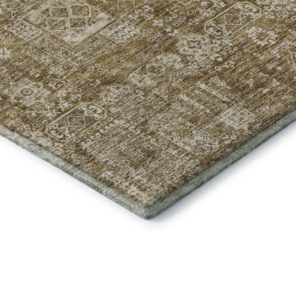 Premium Machine Washable Mayfield AMF637 Brown 1'8" x 2'6" Rug