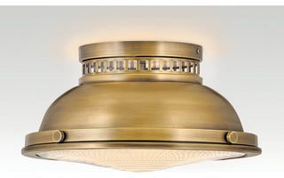 Hinkley Emery Small Flush Mount, Heritage Brass