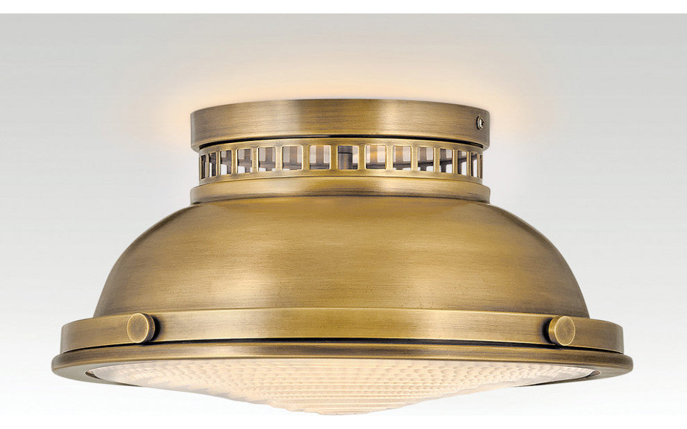 Hinkley Emery Small Flush Mount, Heritage Brass