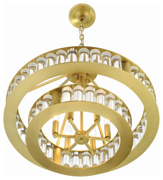 Crystorama Lighting Group FAR-6006 Farris 6 Light 25"W Waterfall - Aged Brass