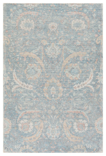 Surya Oregon ORG-2301 5'x7'6" Rug, Sky Blue/Navy/Peach/Bright Yellow/White