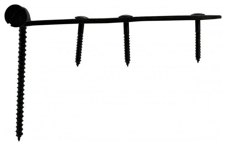 Black Shutter Gate Strap Hinge 4" L Galvanized Steel Wrought Iron Pack of 3