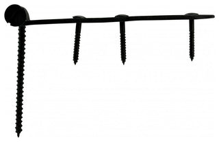 Black Shutter Gate Strap Hinge 4" L Galvanized Steel Wrought Iron Pack of 3