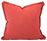 Howard Elliott Davida Kay Linen Slub Poppy 24" x 24" Pillow, Down Insert
