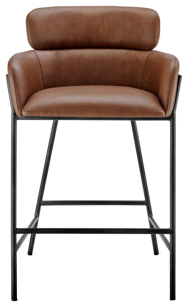 Finley Counter Stool, Vintage Cognac, Pu