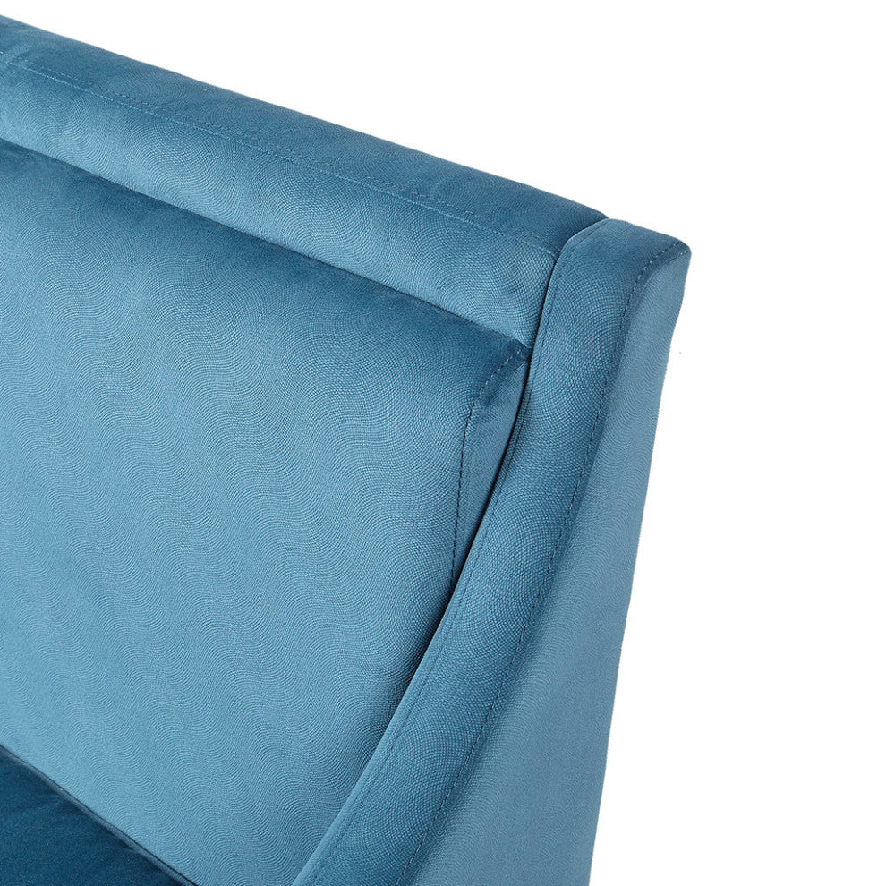 Martha Stewart Anna Upholstered Armchair With Lumbar Pillow, Blue