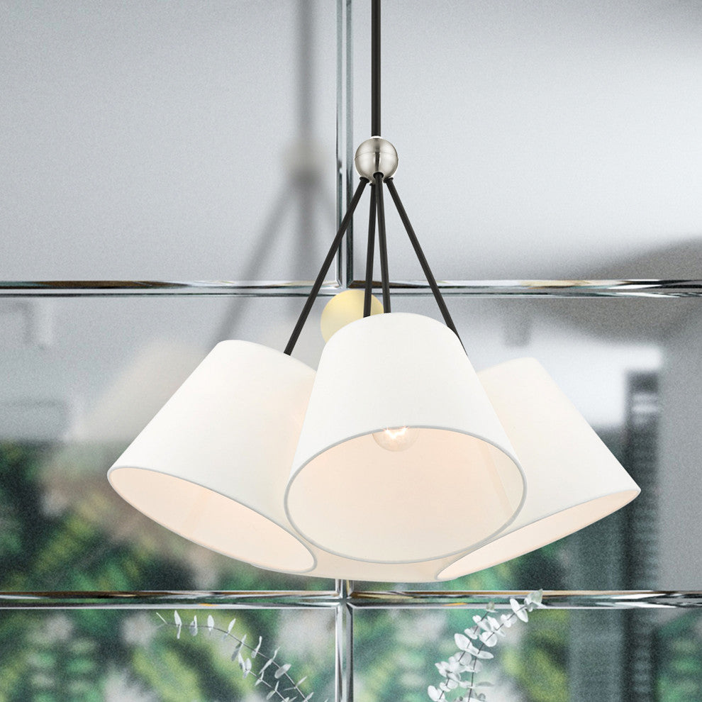 Livex Lighting Prato 4 Light Black Chandelier