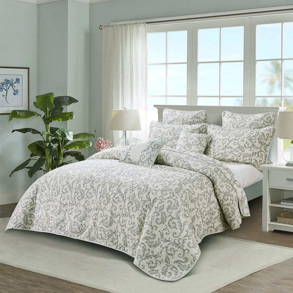 Marisol Quilted 7-Piece Bed Spread Set, Oversized King