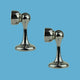 Magnetic Door Stop Safety Catch Black Nickel Zinc Alloy Pack of 2