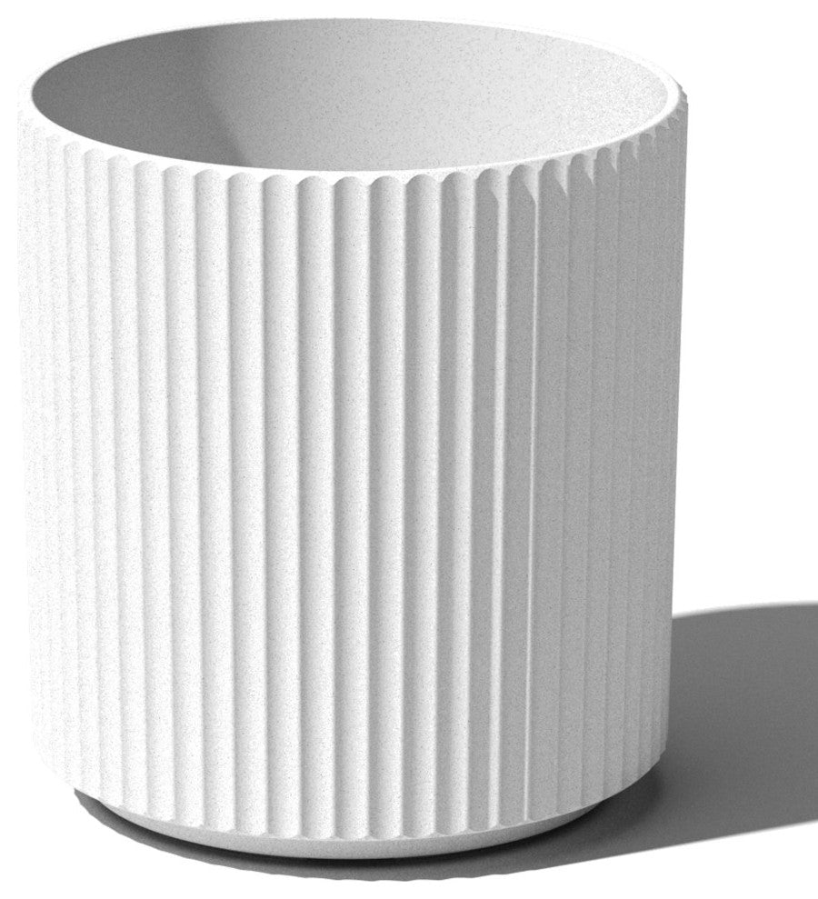 Veradek Demi Series Planter, White, 16", 1 Pack