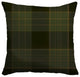 "Dark Green and Brown Tartan Plaid" Pillow 20"x20"